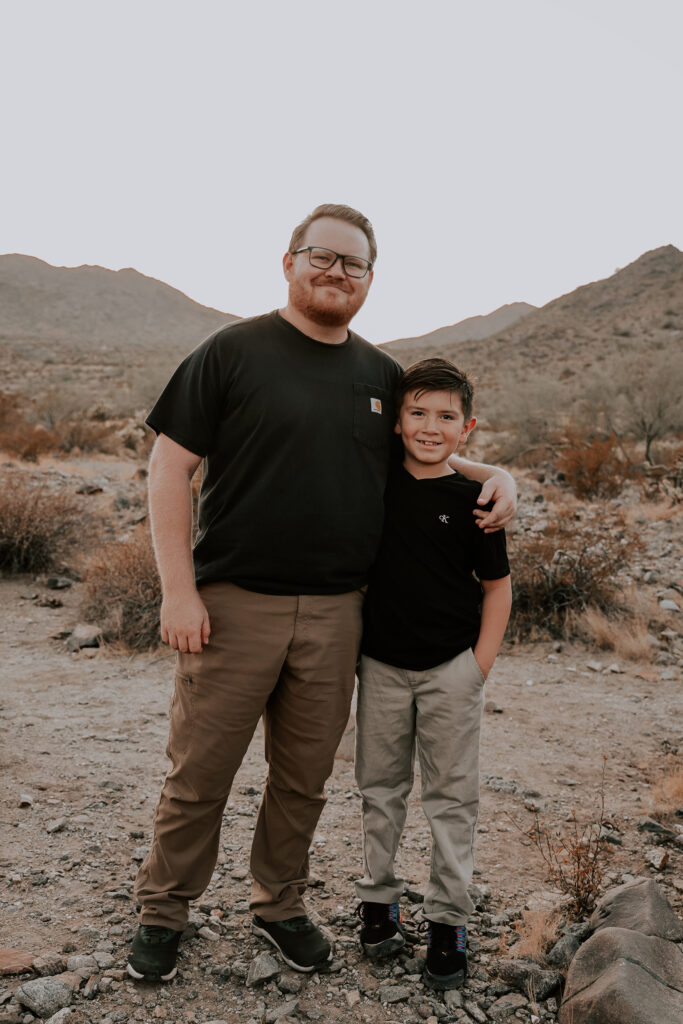 Peyton with his son