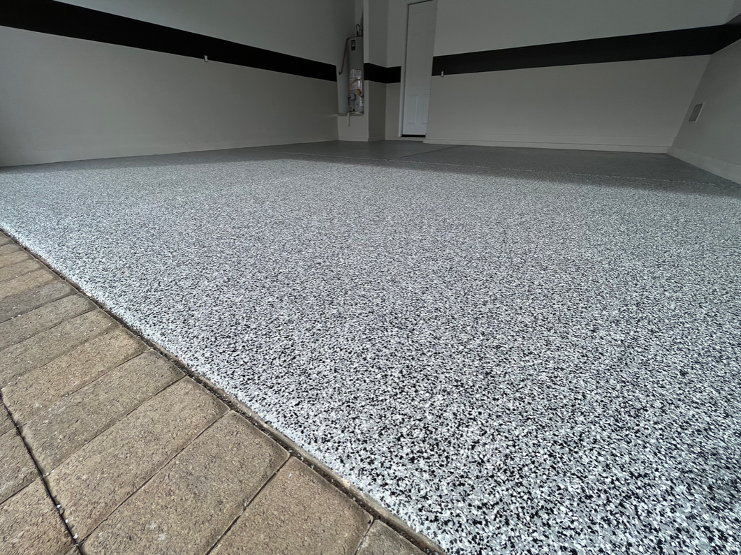 Polyaspartic epoxy garage floor coating installed in Phoenix, AZ